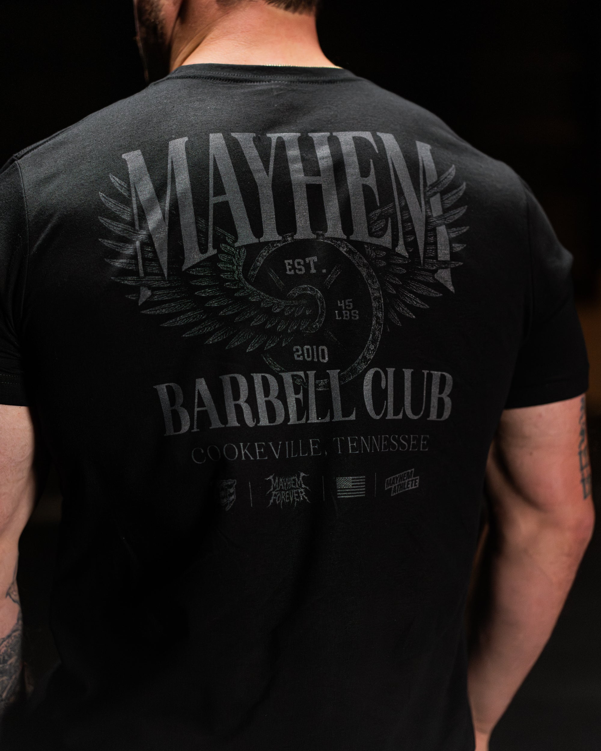 Mayhem Barbell Club Wings T-Shirt