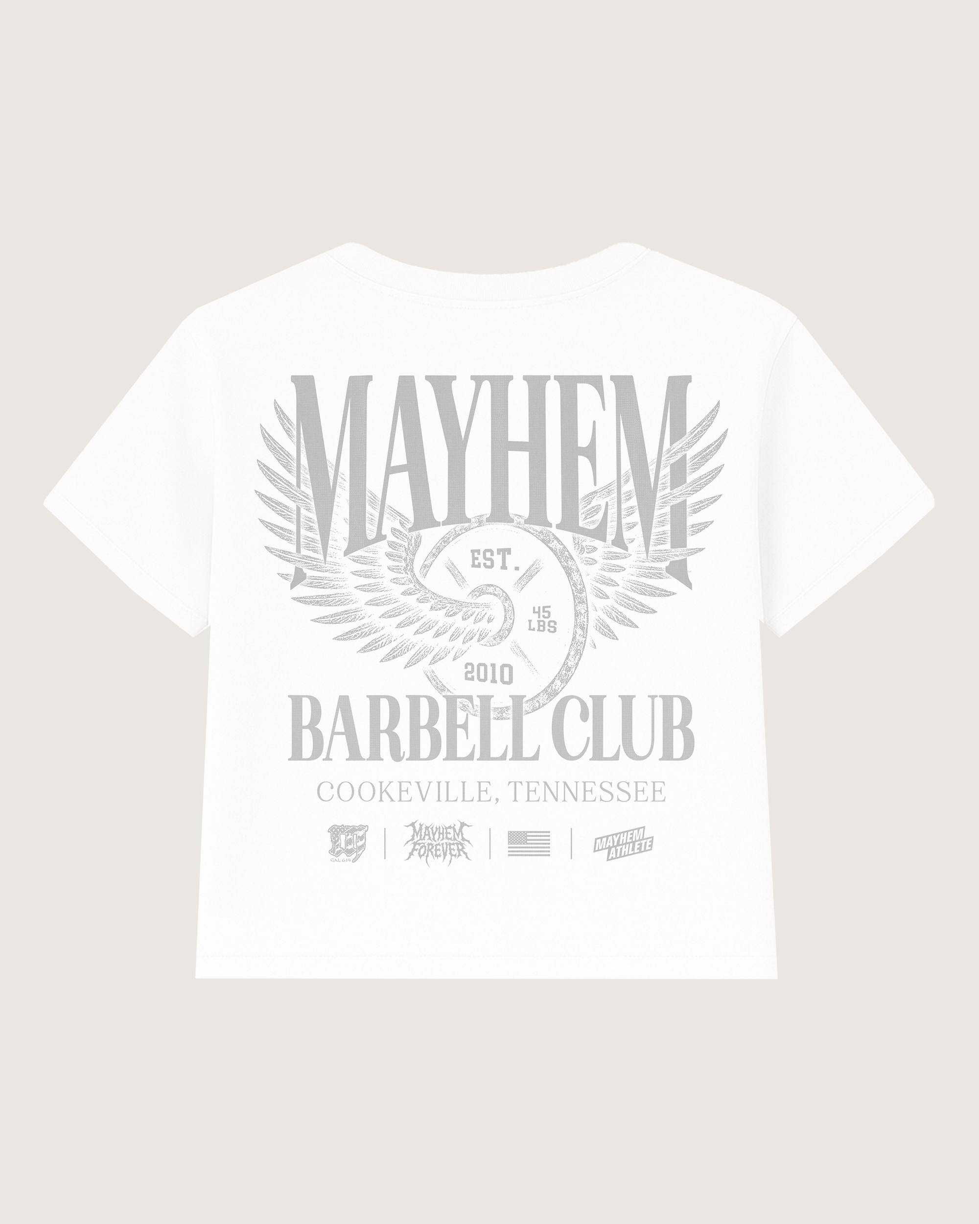 Women's Crop Mayhem Barbell Club Wings