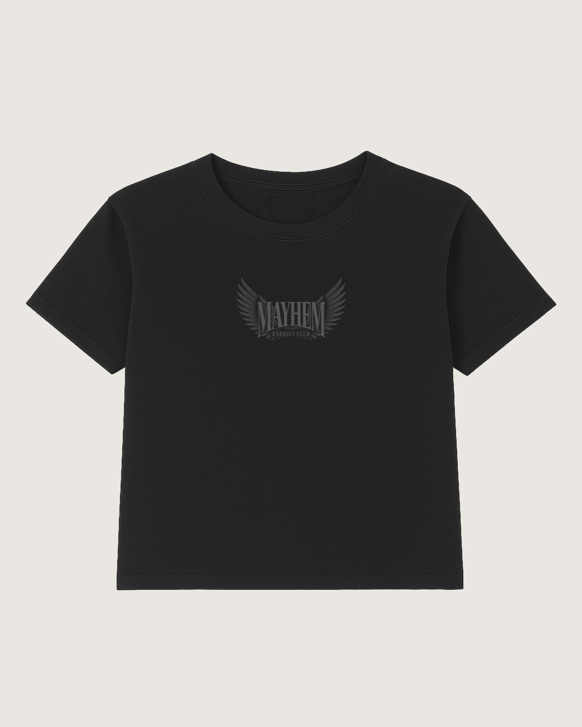 Women's Crop Mayhem Barbell Club Wings