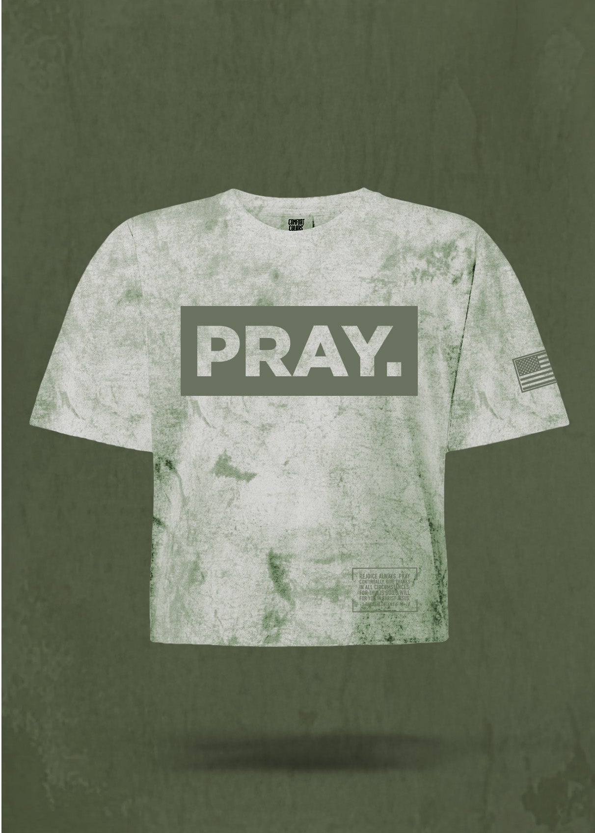 PRAY. Smoke Cropped Tee