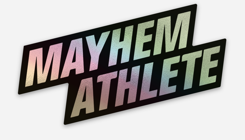 Mayhem Athlete Sticker: Holographic Platinum